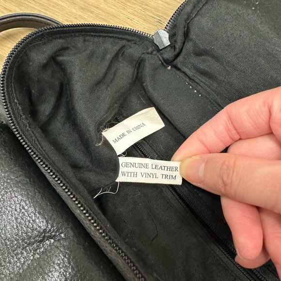 Mini black leather backpack - Picture 8 of 13